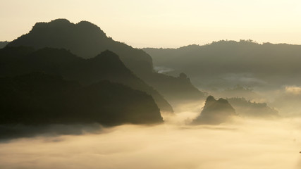 Mountain view in the morning