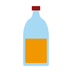 Glass bottle with drink