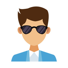 Young man with elegant clothes and sunglasses