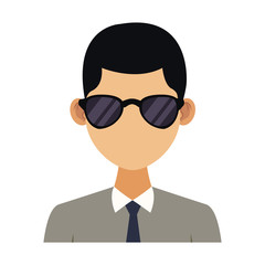 Young man with elegant clothes and sunglasses