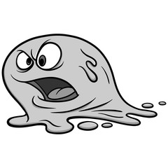 Booger Cartoon Illustration - A vector illustration of a cartoon Booger monster.