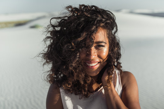 Cute Girl With Curly Hair