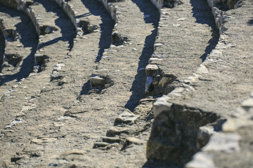 Amphitheater detail sited in  Tarragona, Spain