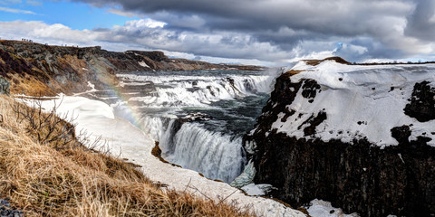 Iceland Gullfoss Waterfall