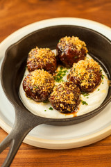 abondigas with agridulce sauce