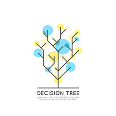 Vector Icon Style Illustration Concept of Machine Learning, Artificial Intelligence, Decision Tree Algorithm Flowchart, Technology of Future, Isolated Symbols for Web and Mobile