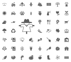 Scarecrow icon. Gardening and tools vector icons set