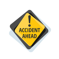 Obraz premium Accident Ahead sign illustration