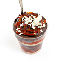 cake in cup decorated