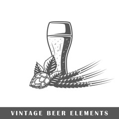 Vintage beer elements