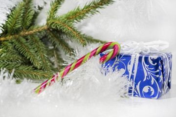 Abstract Christmas composition. Winter abstraction.