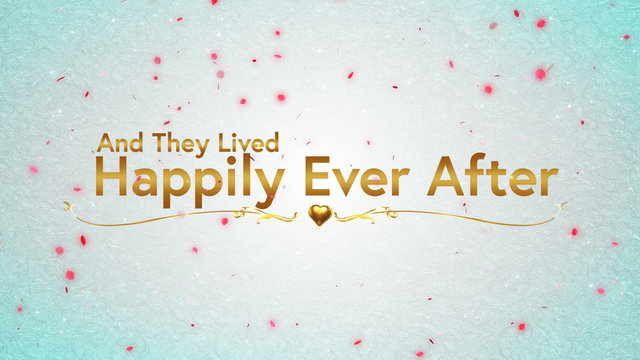 Falling Rose Petals & Golden Text Title