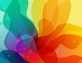 Abstract colored flower background with shapes.