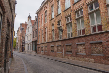 Fototapeta na wymiar Belgian street, Bruges