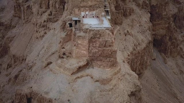 Masada - Aerial footage of the ancient fortification in the Southern District of Israel