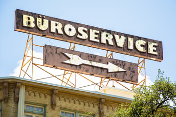Fototapeta premium Schild 295 - Büroservice