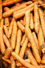 Carrots in the market Carrots background texture