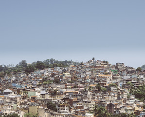 Fototapeta na wymiar Rio de Janeiro, Brazil hillside shantytown also known as a 