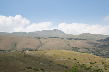Colle della Battaglia, all'orizzonte Monte Camicia