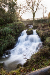 Long-exposure of Rouken Glen waterfall, Scotland