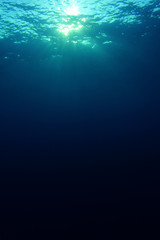 Fototapeta na wymiar Underwater blue background