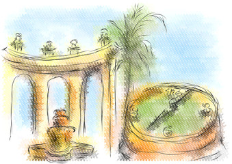 Ahuachapan abstract illustration