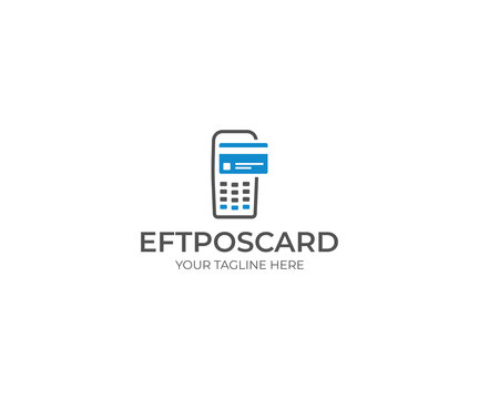 Eftpos Machine and Card Logo Template. Contactless Payment Vector Design. Paypass Illustration