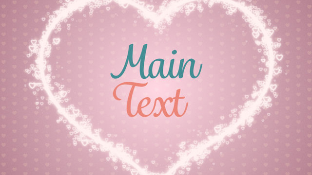Pink Particle Hearts Title