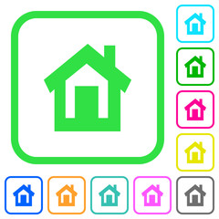 Home vivid colored flat icons icons