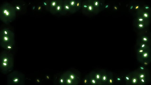 Christmas Light Frame Garland Bulb - Green Color