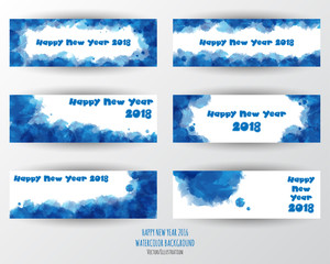 Greeting card design template with Modern Text for 2018 New Year of the Dog. Color number 2018 drawn lettering on colorful background. Vector illustration.