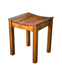 wooden chairs isolated on white background