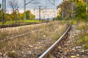 Fototapeta premium Photograph of a railway in Serbia 