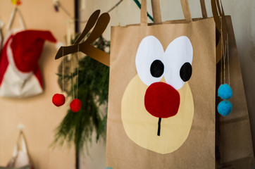 recycled bag christmas craft