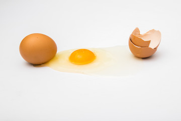 eggs on white background 