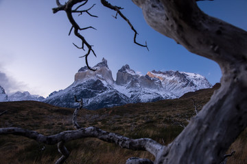Torres del Paine in Patagonia sunset