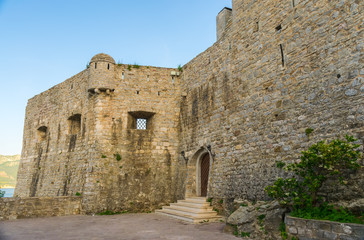 Fototapeta na wymiar The fortress of the old town in Budva. Montenegro.