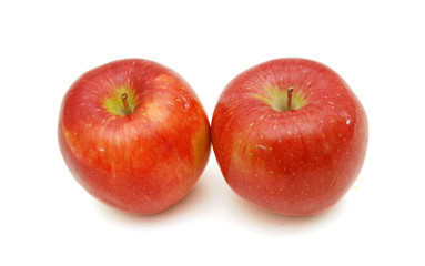 Ripe red apple. Isolated on a white background.