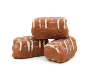 chocolate candy isolated on white
