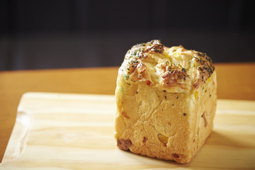 Loaf of corn and mayonnaise bread 