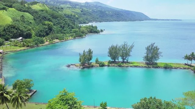 point of view2 lagoon and reef teahupoo, tahiti, french polynesia