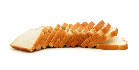 sliced bread isolated on white background