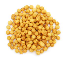 Sweeteted crunchy corn cereal made with real peanut butter
