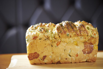 Loaf of corn and mayonnaise bread 