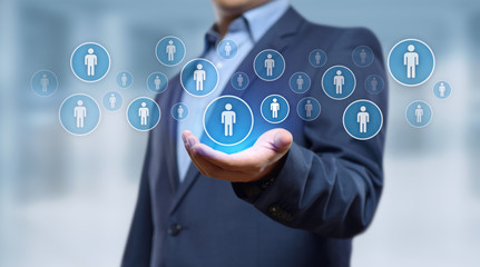 Human Resources HR management Recruitment Employment Headhunting Concept