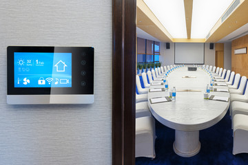 smart screen with smart home with modern meeting room