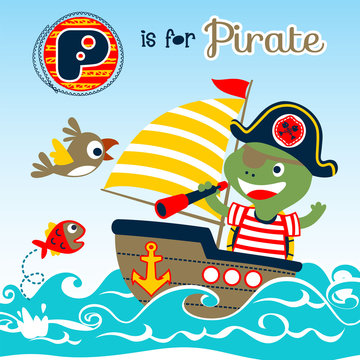 Funny pirate cartoon 
