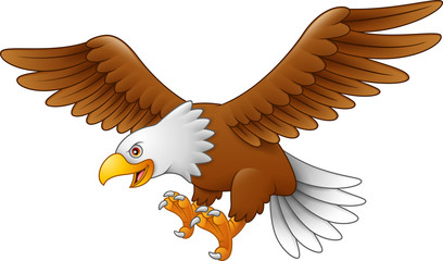 Cartoon eagle flying