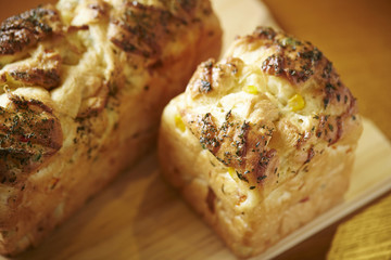 Loaf of corn and mayonnaise bread 