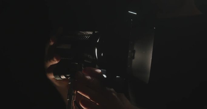 Hands fine-tuning studio light